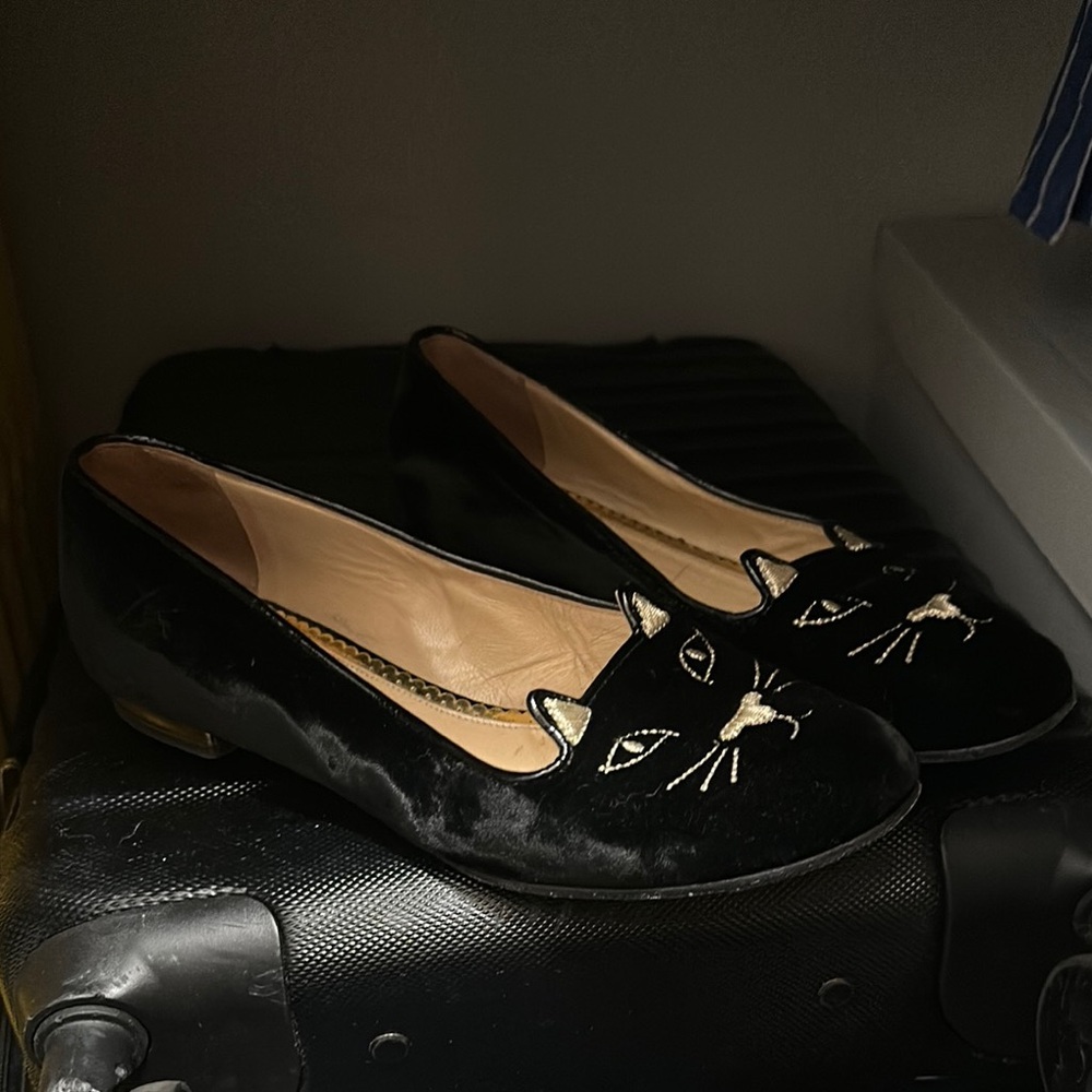 Charlotte Olympia Chic Black Cat Flats